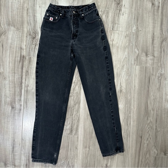 Rockies Denim - VINTAGE ROCKIES Black High Waist Relaxed Cowboy Western Tapered VTG Jeans 29 / 9